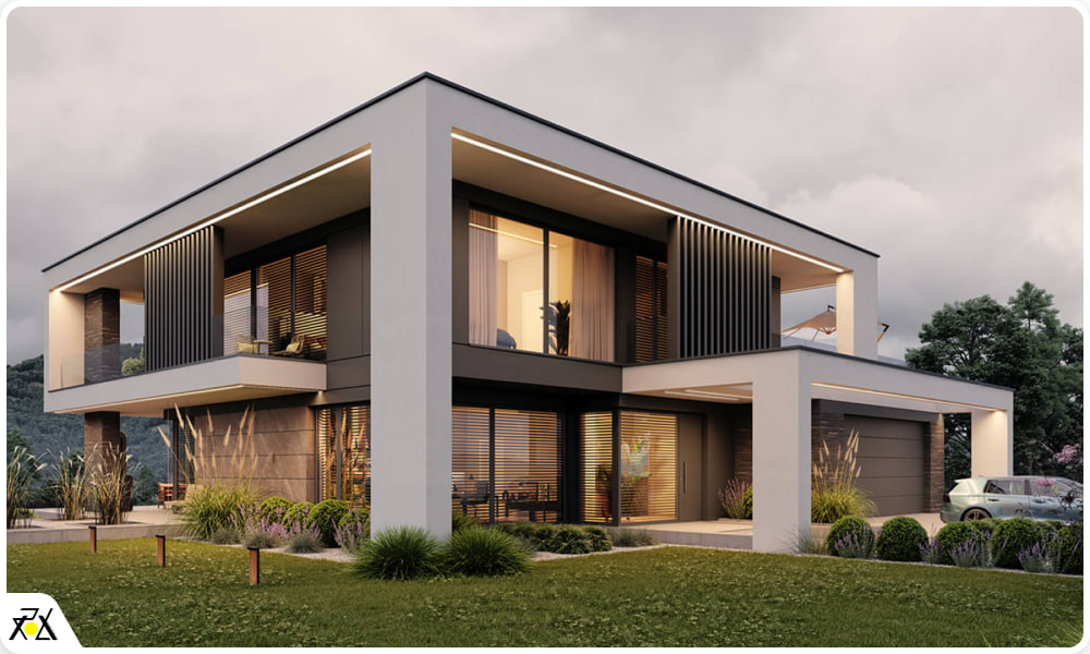 زیباترین نمای ساختمان ویلایی 